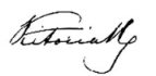Signature of Queen Victoria